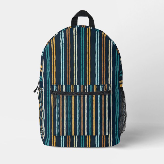 Abstract Vertical Lines pattern Bedruckter Rucksack (Vorderseite)