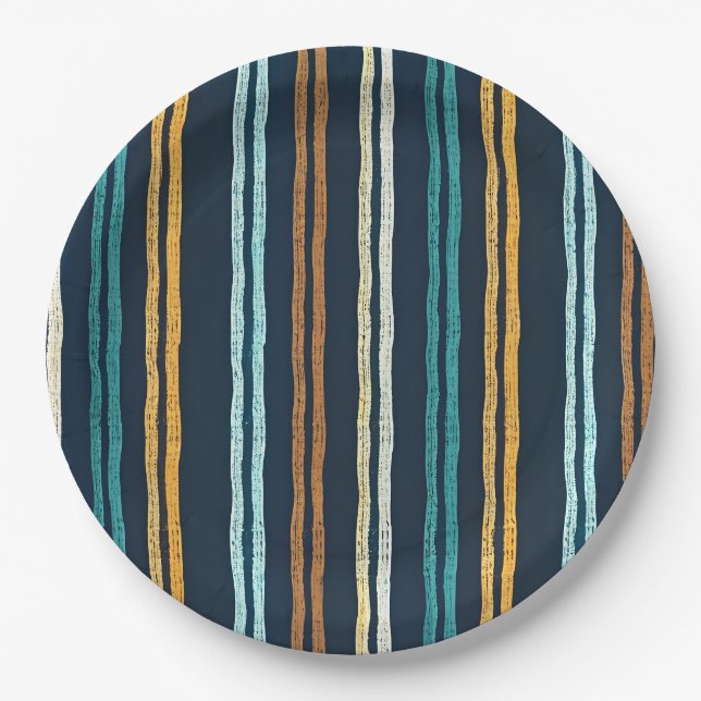 Abstract Vertical Lines pattern Pappteller (Vorderseite)