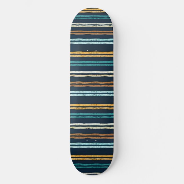 Abstract Vertical Lines pattern Skateboard (Vorderseite)