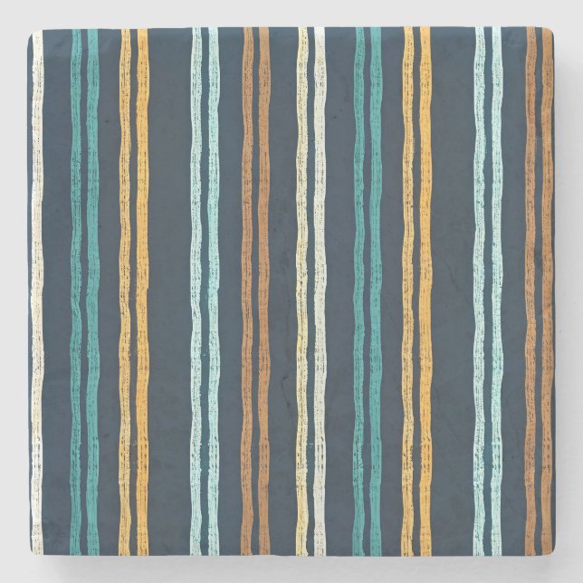 Abstract Vertical Lines pattern Steinuntersetzer (Vorderseite)