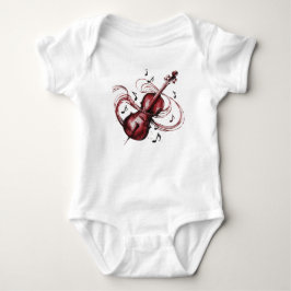 abstract violin baby strampler