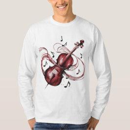 abstract violin Men's basic long-sleeved T-Shirt