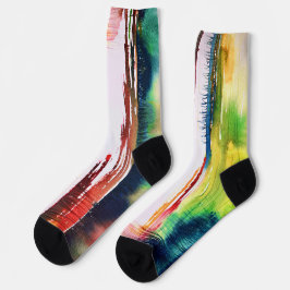 Abstract Watercolor Art Socks Socken