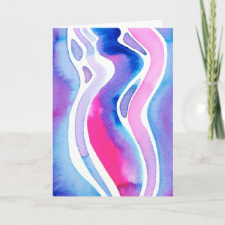 Abstract Watercolor Design Karte