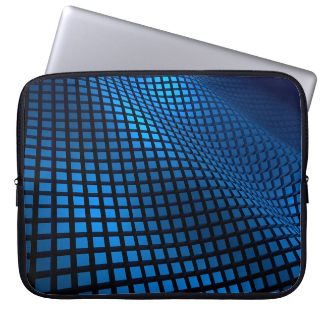 Abstract wave design blue laptopschutzhülle (Vorderseite)