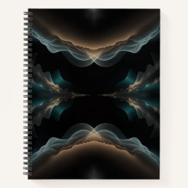 Abstract Wave Energy Spiral Notebook Notizbuch