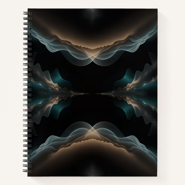 Abstract Wave Energy Spiral Notebook Notizbuch (Vorderseite)