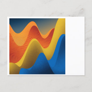 Abstract Waves Postkarte