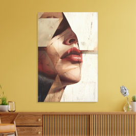 Abstract woman decorative frame leinwanddruck