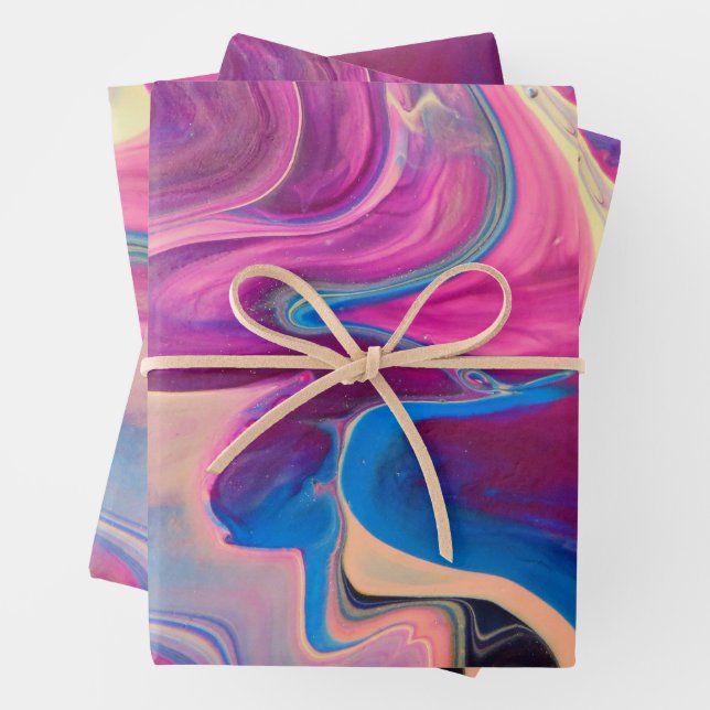 Abstract Wraps 6 Geschenkpapier Set (Beispiel)