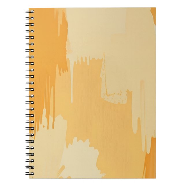 Abstract Yellow and Cream Paint Strokes  Notizblock (Vorderseite)