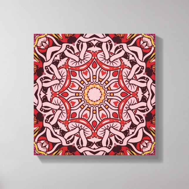 Abstract Zen Mushrooms Home Decor Wall Art Leinwanddruck (Vorderseite)