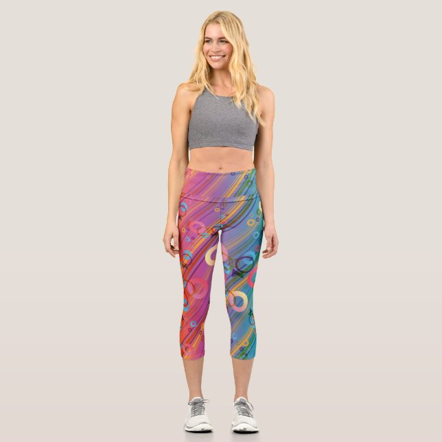 Abstract Zusammensetzung Capri Leggings (Vorderseite)