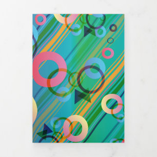 Abstract Zusammensetzung Dreifach Gefaltete Urlaubskarte