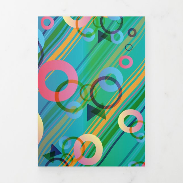 Abstract Zusammensetzung Dreifach Gefaltete Urlaubskarte (Cover)