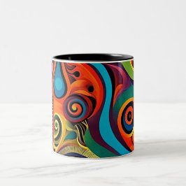 Abstracta Psychedelica 11 Zweifarbige Tasse