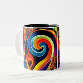 Abstracta Psychedelica 12 Zweifarbige Tasse