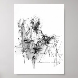 Abstracte Buchleser Poster