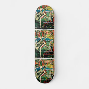 ABSTRACTER GITARRENSPIELER I SKATEBOARD