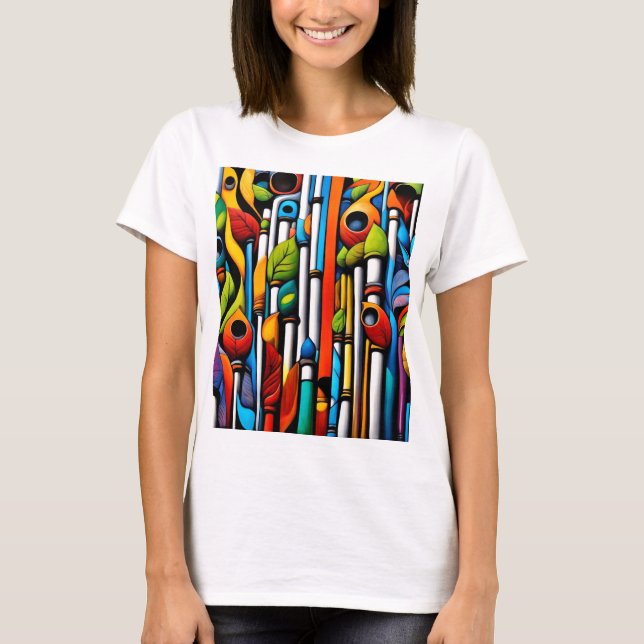 Abstracti Foliagi 3 T-Shirt (Vorderseite)