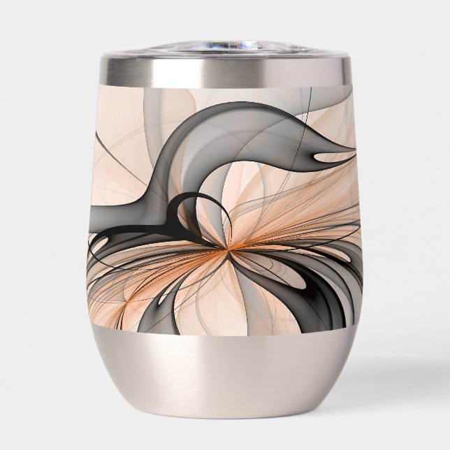 Abstrait Anthracite Grey Sienna Art moderne fracta (Avant)