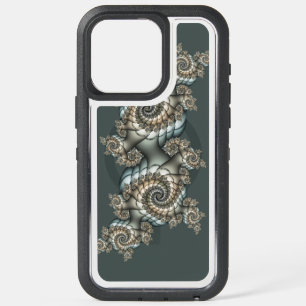 Abstrait Beige clair Bleu Fractal Art Spirales