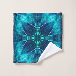 Abstrait Bloom Aqua et Blue Fractal Design