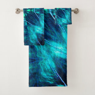 Abstrait Bloom Aqua et Blue Fractal Design
