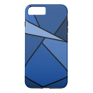 Abstrait Blue Shapes iPhone 8/7 Plus Coque dur