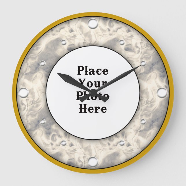 Abstrait cadre fumée Votre horloge murale photo (Recto)