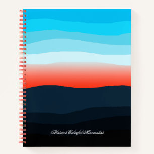Abstrait Carnet spiral minimaliste coloré