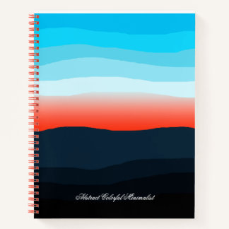 Abstrait Carnet spiral minimaliste coloré