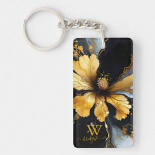 abstrait chic noir floral