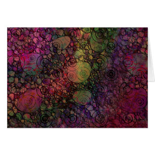 Abstrait Coloré avec Cercles Noirs et Grunge
