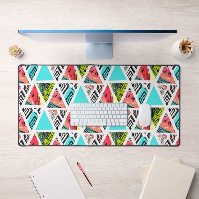 Abstrait coloré Motif tropical (Bureau 1)
