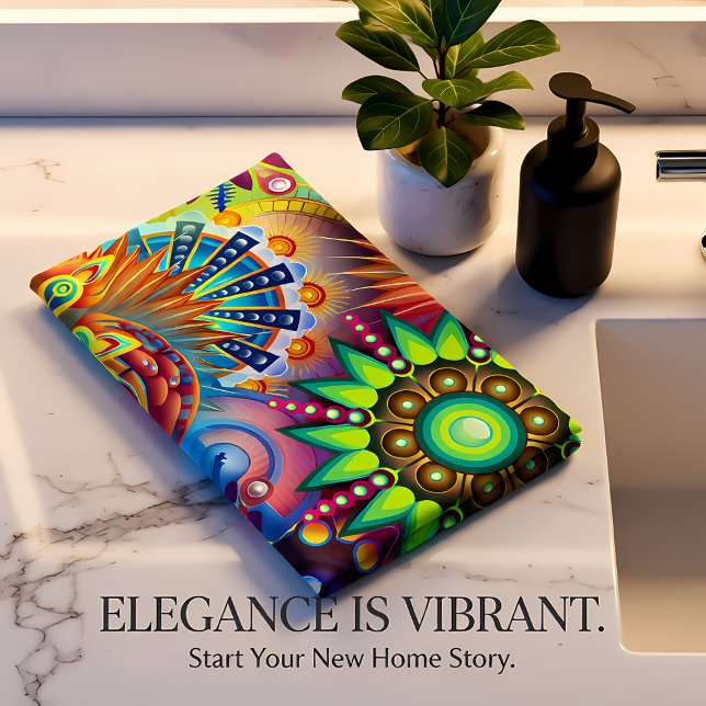 Abstrait contemporain en monogramme multicolore (Créateur téléchargé)