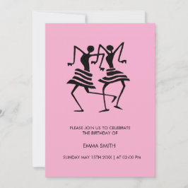 Abstrait, Danseurs de fête Invitation d'anniversai