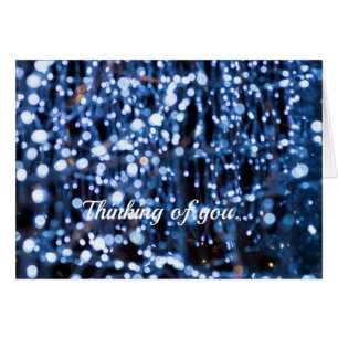 Abstrait De Lumières Bleues Pensant À Vous Noël