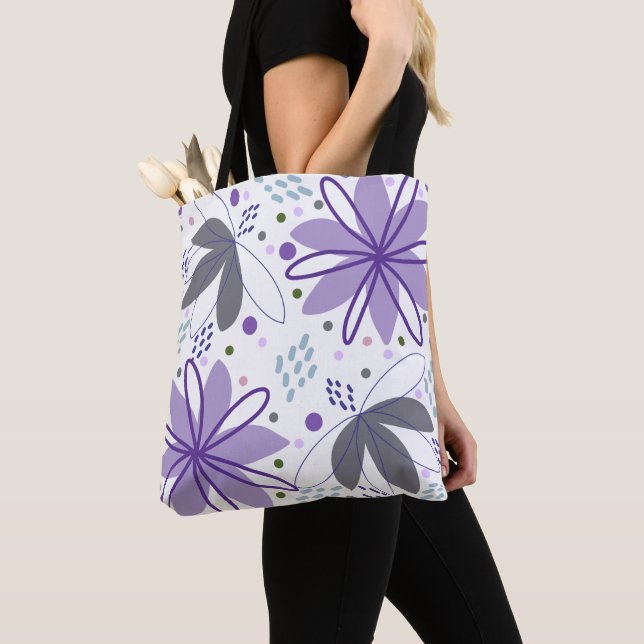 Abstrait Floral Art Sac fourre-tout commercial (De près)
