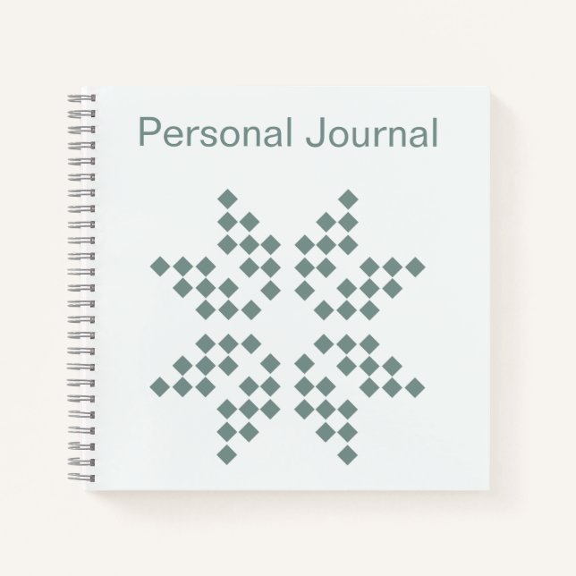 Abstrait Floral Espagnol Carnet Spiral Vert (Devant)