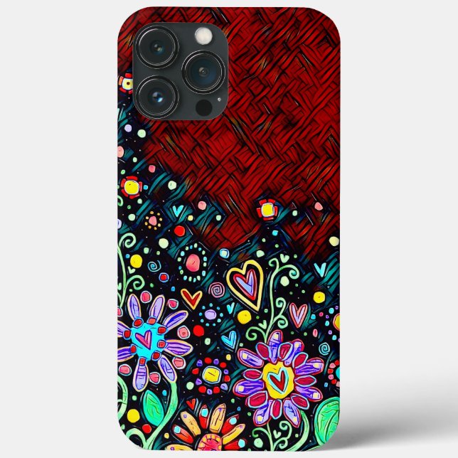 Abstrait Floral Moderne Inspirivity coque iphone (Verso)