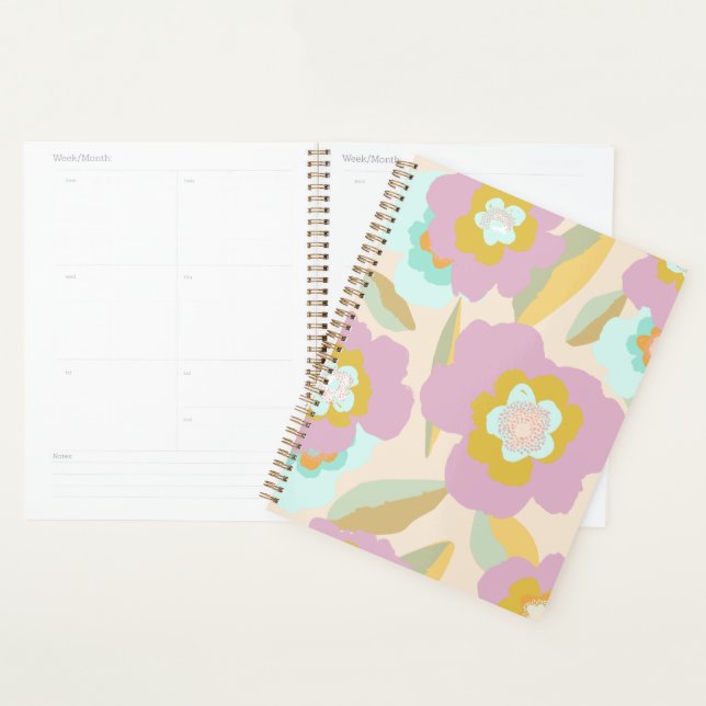 Abstrait Floral Pastel Lilac Motif (Devant avec enveloppe)