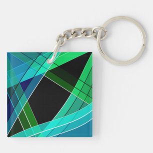 Abstrait, géométrique, vert, bleu, noir