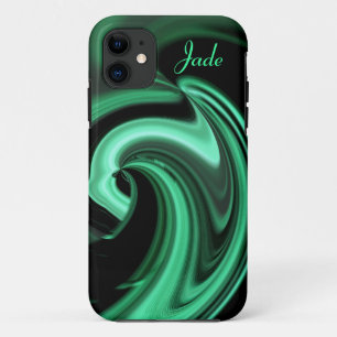 Abstrait Green Heart iPhone 5 coque *Personnalisez