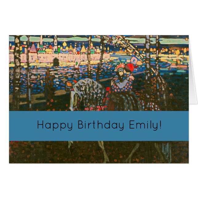 Abstrait Kandinsky équitation Couple coloré (Devant horizontal)