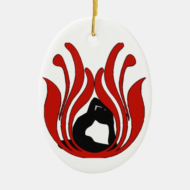 Abstrait Lotus - Ornement de yoga (Devant)