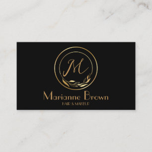 Abstrait minimaliste Carte de visite noir moderne