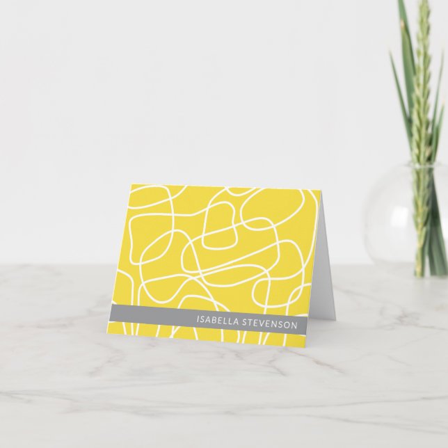 Abstrait Moderne Art en Jaune Personnalisé (Devant)