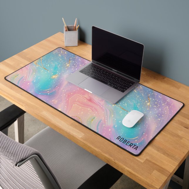 Abstrait Pastel Parties scintillant Motif sans cou (Bureau 2)