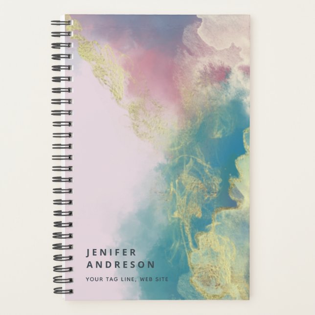 Abstrait planificateur d'encre artistique moderne  (Devant)
